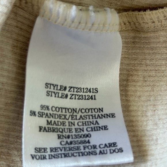 Z SUPPLY Beige Sirena Ribbed Fitted Tank Top Womens Size S Casual Staple Boho - Picture 7 of 7